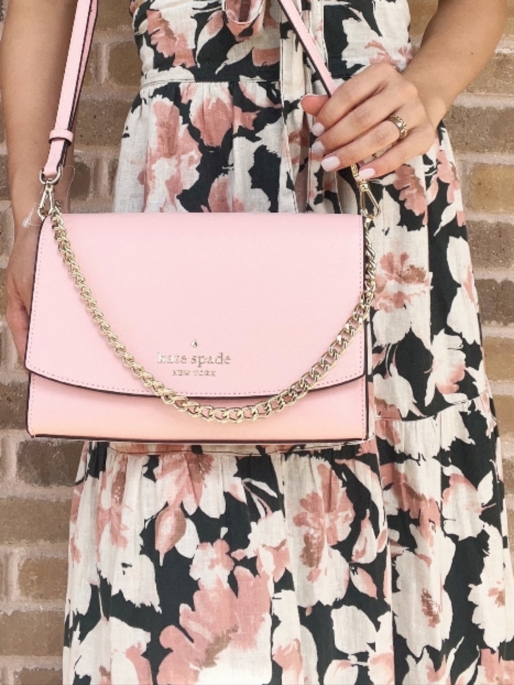 KATE SPADE LAUREL Leather CROSS BODY color PEONY BLUSH - Picture 2 of 5